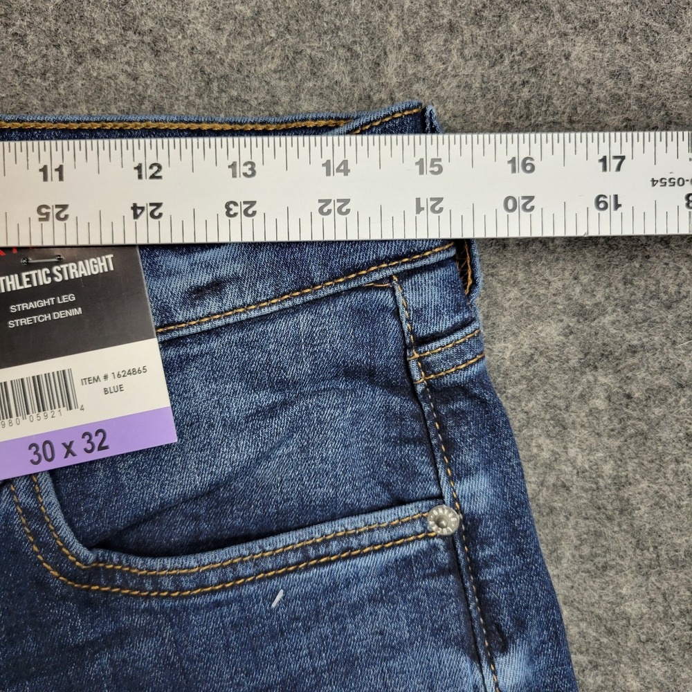 Lucky Brand Jeans Mens 30x32 Blue Denim Stretch 410 Athletic Straight Leg Dad - Picture 8 of 15